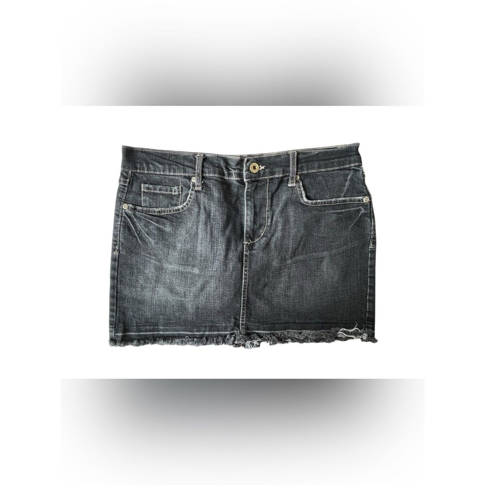 Vintage Y2K Old Navy Dark Wash Denim Mini Skirt Womens 6